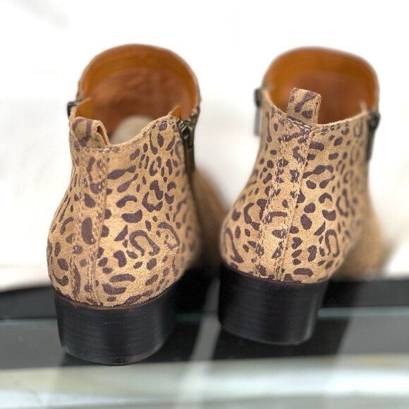 Lucky Brand Women Suede Booties LK-Basel Leopard Print Javan Brown Size 10 M - Picture 9 of 16